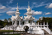 Famous Thailand temple or white temple, Wat Rong Khun,at Chiang Rai province, northern Thailand. 